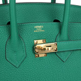 Hermes Birkin 25 Vert Vertigo Togo Gold Hardware