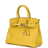 Hermes Birkin 30 Jaune de Naples Taurillon Novillo Rose Gold Hardware