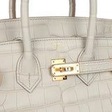 Hermes Birkin 25 Beton Matte Alligator Gold Hardware