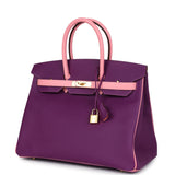 Hermes Special Order (HSS) Birkin 35 Rose Confetti and Anemone Epsom Gold Hardware