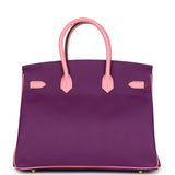 Hermes Special Order (HSS) Birkin 35 Rose Confetti and Anemone Epsom Gold Hardware