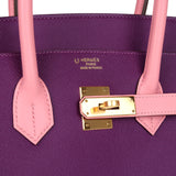 Hermes Special Order (HSS) Birkin 35 Rose Confetti and Anemone Epsom Gold Hardware