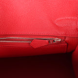 Pre-owned Hermes Birkin 30 Rouge Casaque Epsom Palladium Hardware