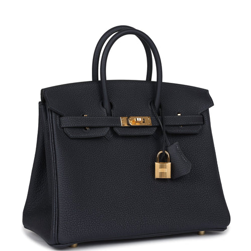 Hermes Birkin 25 Caban Togo Gold Hardware