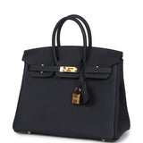 Hermes Birkin 25 Caban Togo Gold Hardware