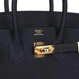 Hermes Birkin 25 Caban Togo Gold Hardware