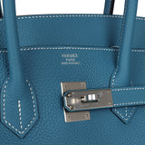 Hermes Birkin 35 Blue Jean Togo Palladium Hardware