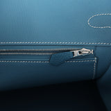 Hermes Birkin 35 Blue Jean Togo Palladium Hardware