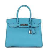 Hermes Birkin 30 Bleu du Nord Epsom Palladium Hardware