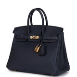 Hermes Birkin 25 Bleu Nuit Togo Gold Hardware