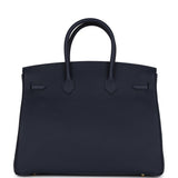 Hermes Birkin 35 Bleu Nuit Togo Gold Hardware