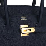 Hermes Birkin 35 Bleu Nuit Togo Gold Hardware