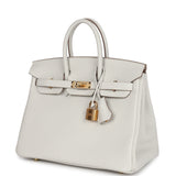 Hermes Birkin 25 Gris Pale Togo Gold Hardware