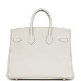 Hermes Birkin 25 Gris Pale Togo Gold Hardware