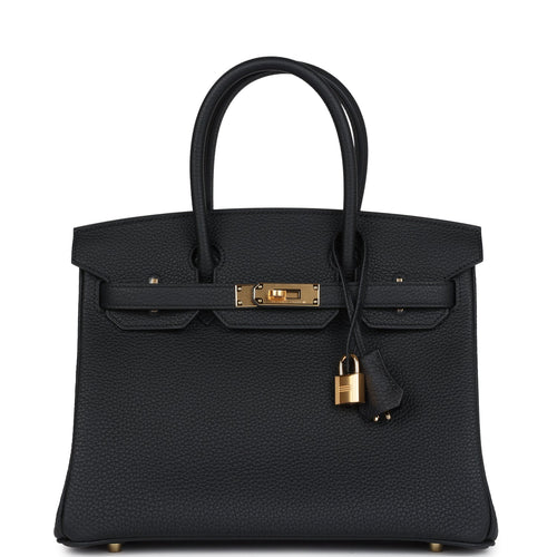 Hermes Birkin 30 Black Togo Gold Hardware