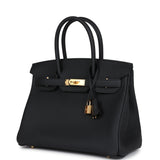 Hermes Birkin 30 Black Togo Gold Hardware