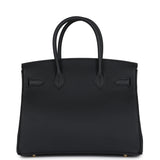 Hermes Birkin 30 Black Togo Gold Hardware