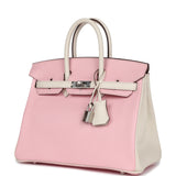 Hermes Special Order (HSS) Birkin 25 Rose Sakura and Nata Chevre Palladium Hardware