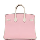 Hermes Special Order (HSS) Birkin 25 Rose Sakura and Nata Chevre Palladium Hardware