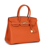 Hermes Birkin 30 Orange Togo Gold Hardware