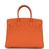 Hermes Birkin 30 Orange Togo Gold Hardware