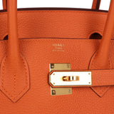 Hermes Birkin 30 Orange Togo Gold Hardware