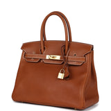 Hermes Birkin 30 Fauve Barenia Faubourg Gold Hardware