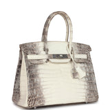 Hermes Birkin 30 Himalaya Niloticus Crocodile Palladium Hardware