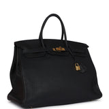 Pre-owned Hermes Birkin 40 Black Togo Gold Hardware