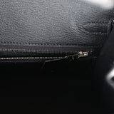 Hermes Birkin Sellier 25 Black Box Palladium Hardware