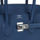 Hermes Birkin 25 Deep Bleu Verso Togo Palladium Hardware