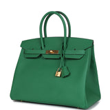 Hermes Birkin 35 Cactus Epsom Gold Hardware