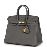 Hermes Birkin 25 Gris Meyer Togo Gold Hardware