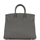 Hermes Birkin 25 Gris Meyer Togo Gold Hardware