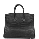 Hermes Birkin 25 Graphite Matte Alligator Palladium Hardware