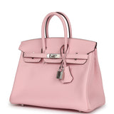 Hermes Birkin 25 Rose Sakura Swift Palladium Hardware