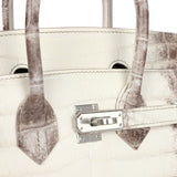 Hermes Birkin 25 Himalaya Niloticus Crocodile Palladium Hardware