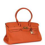 Pre-owned Hermes Shoulder Birkin 42 JPG Orange H Clemence Gold Hardware