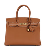 Hermes Birkin 30 Gold Epsom Gold Hardware