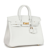 Hermes Birkin 25 New White Swift Gold Hardware