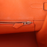 Pre-owned Hermes Birkin 35 Orange H Togo Palladium Hardware