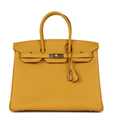 Hermes Birkin 35 Jaune Ambre Epsom Gold Hardware