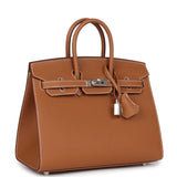 Hermes Birkin Sellier 25 Gold Epsom Palladium Hardware