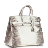 Hermes Birkin 25 Himalaya Niloticus Crocodile Diamond Encrusted Palladium Hardware