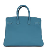 Hermes Birkin 35 Blue Jean Togo Gold Hardware