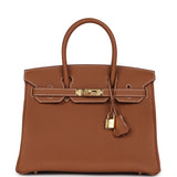 Hermes Birkin 30 Gold Togo Gold Hardware