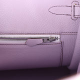 Vintage Hermes Birkin 35 Lilac Chevre Mysore Palladium Hardware