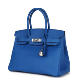 Hermes Birkin 30 Bleu Zellige Epsom Palladium Hardware