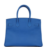 Hermes Birkin 30 Bleu Zellige Epsom Palladium Hardware