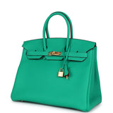 Hermes Special Order (HSS) Birkin 35 Menthe Verso Togo Gold Hardware